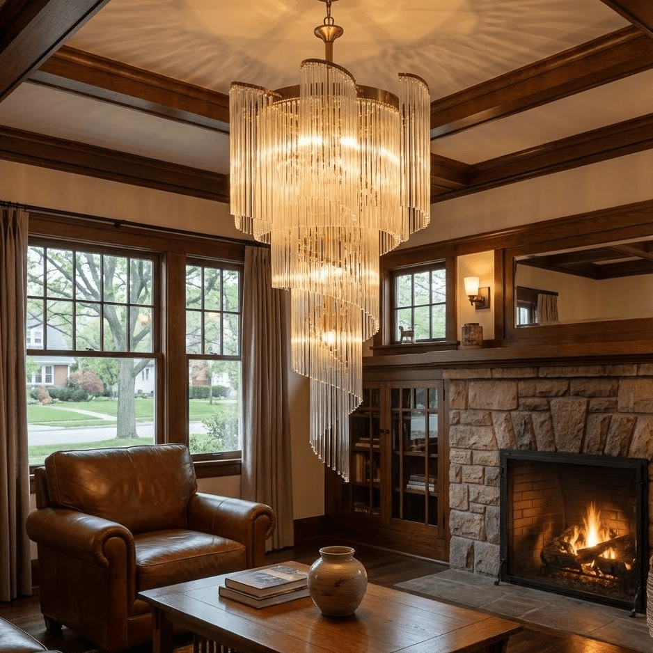Chandelier Glass Rods — Chandelier | Maison Monashee — view 2