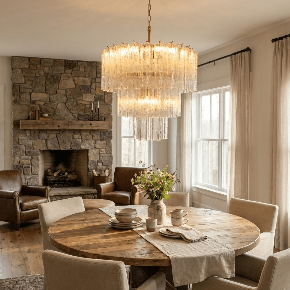 Brushed Gold Chandelier Modern — Chandelier | Maison Monashee — view 7