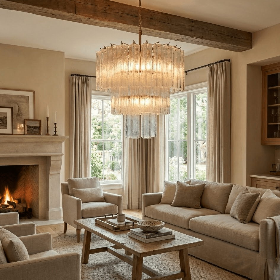 Brushed Gold Chandelier Modern — Chandelier | Maison Monashee — view 10