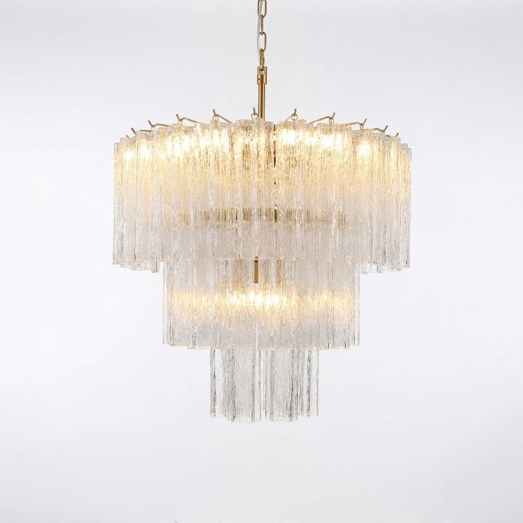 Brushed Gold Chandelier Modern — Chandelier | Maison Monashee — view 11