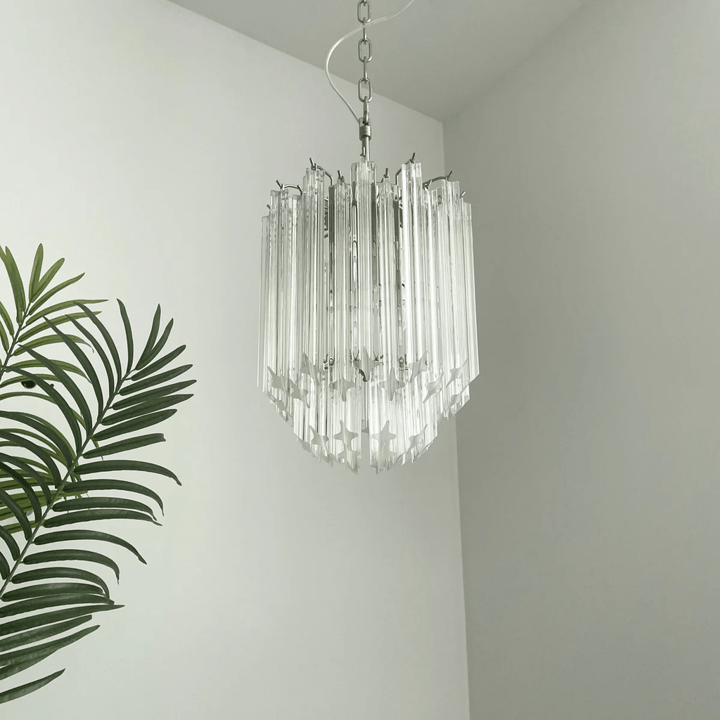 Murano Clear Glass Chandelier — Chandelier | Maison Monashee — view 14