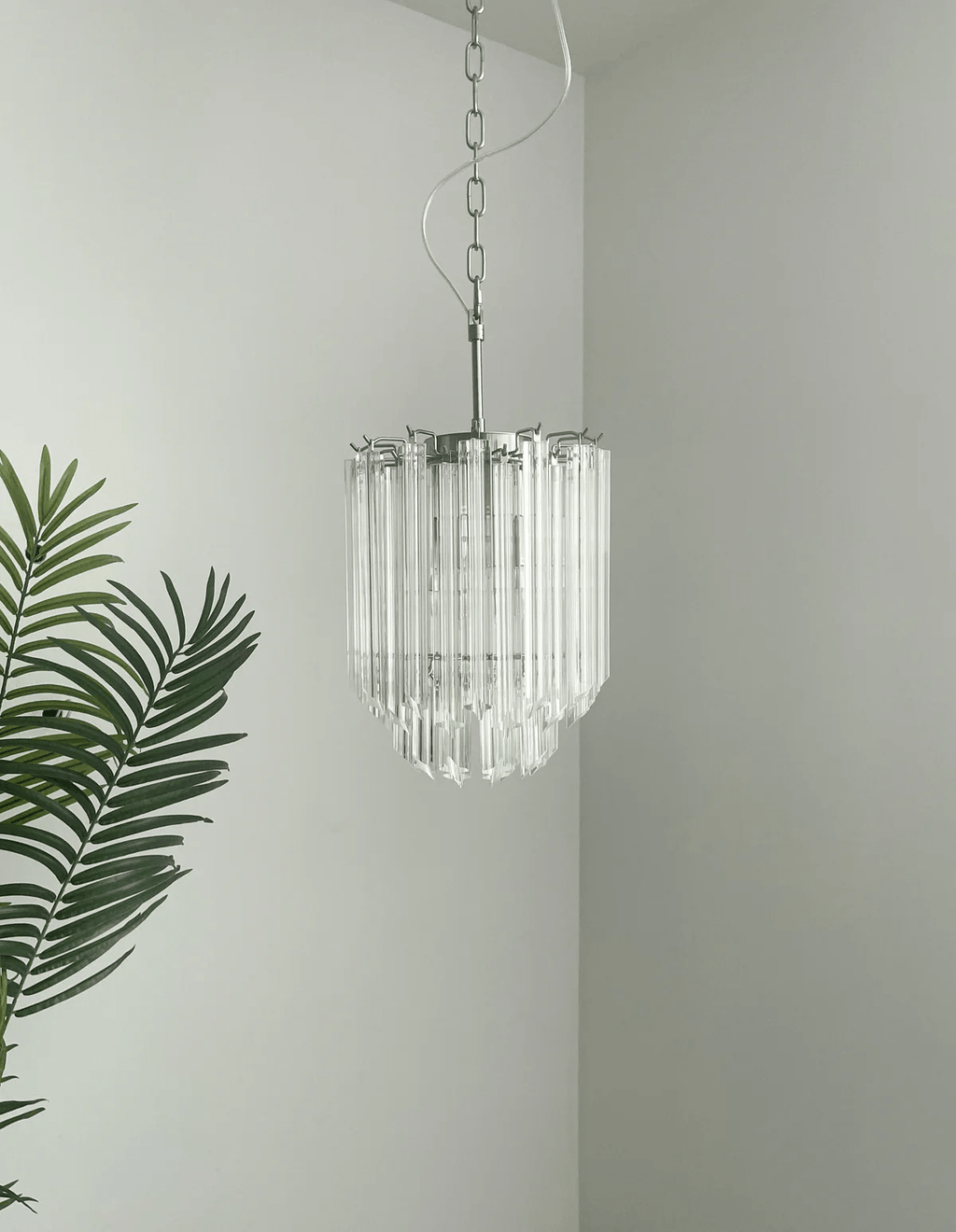 Murano Clear Glass Chandelier — Chandelier | Maison Monashee — view 6