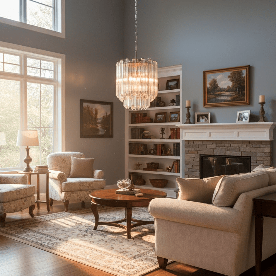 Murano Clear Glass Chandelier — Chandelier | Maison Monashee — view 10