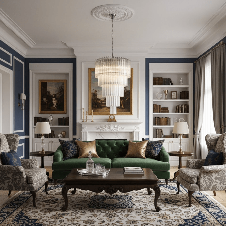 Polished Nickel Chandelier Dining Room — Chandelier | Maison Monashee — view 3