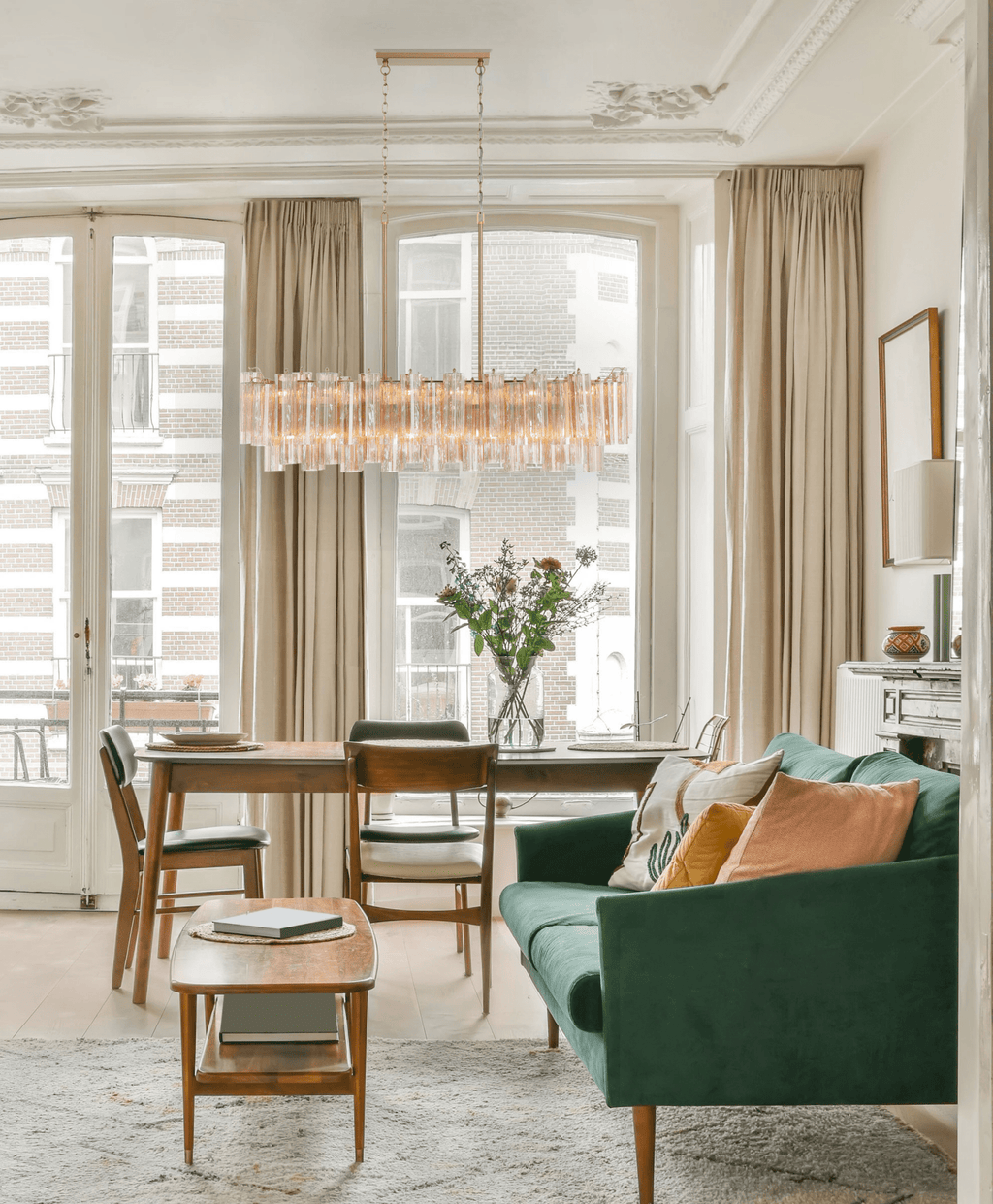 Linear Glass Chandelier — Chandelier | Maison Monashee — view 10