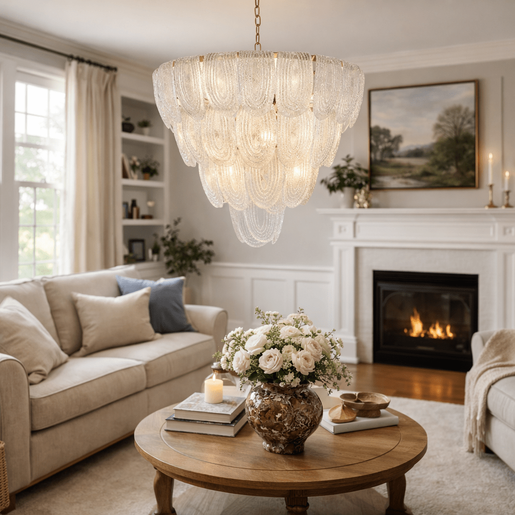 Brushed Gold Dining Room Chandelier — Chandelier | Maison Monashee — view 3