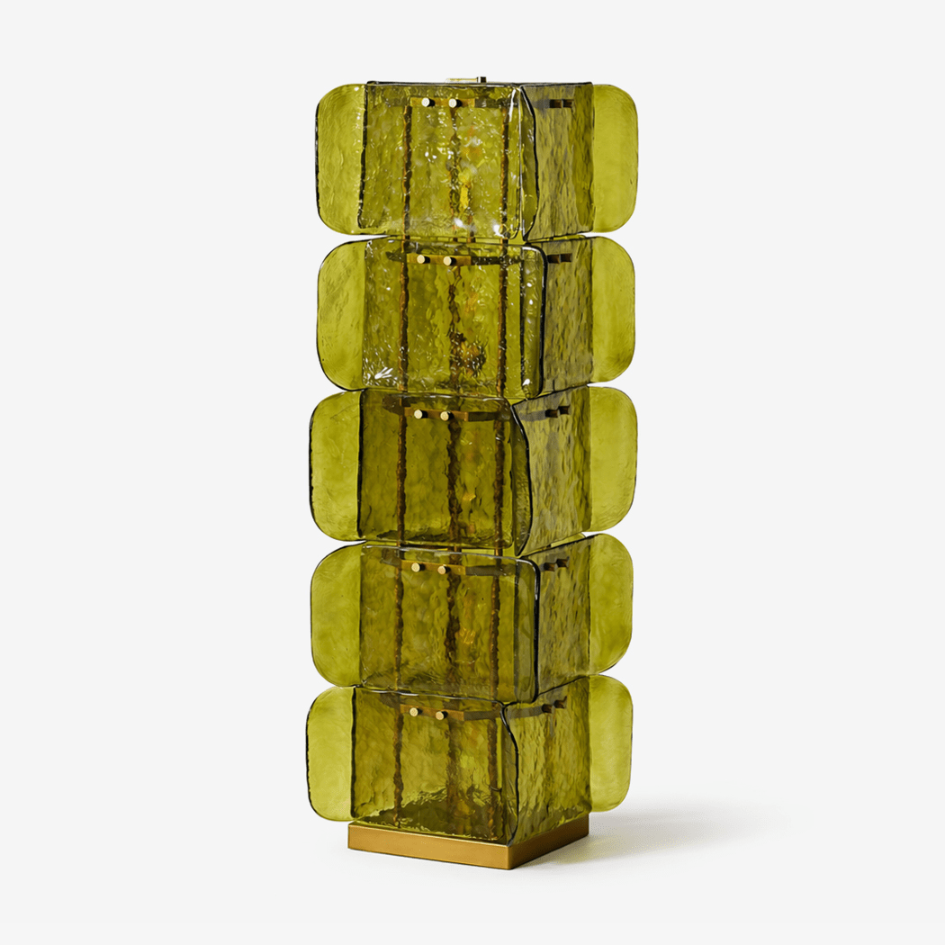 Glass and Gold Floor Lamp — Floor Lamp | Maison Monashee