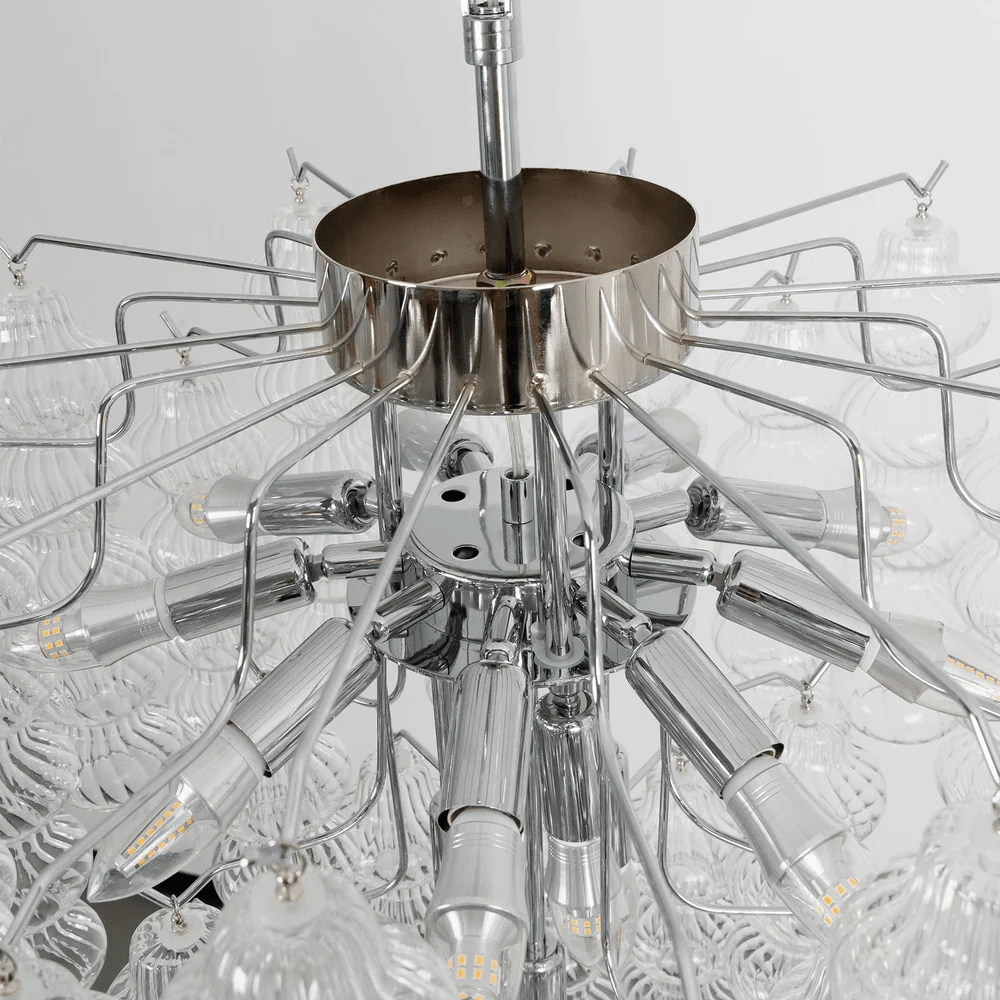 Hand Blown Glass Chandelier Modern — Chandelier | Maison Monashee — view 6