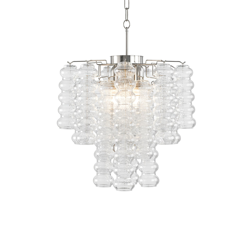 Hand Blown Glass Chandelier Modern — Chandelier | Maison Monashee — view 9