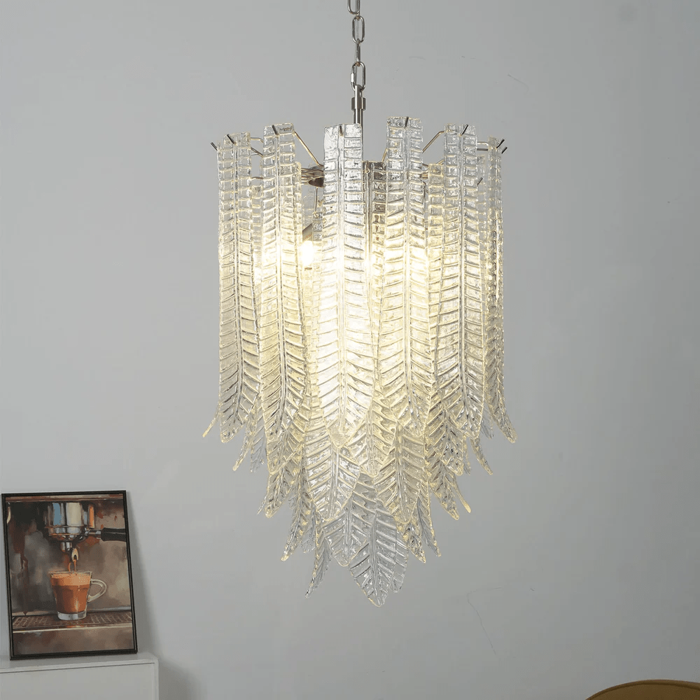 Brushed Nickel Chandelier — Chandelier | Maison Monashee — view 4