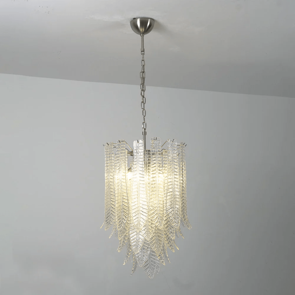 Brushed Nickel Chandelier — Chandelier | Maison Monashee — view 6