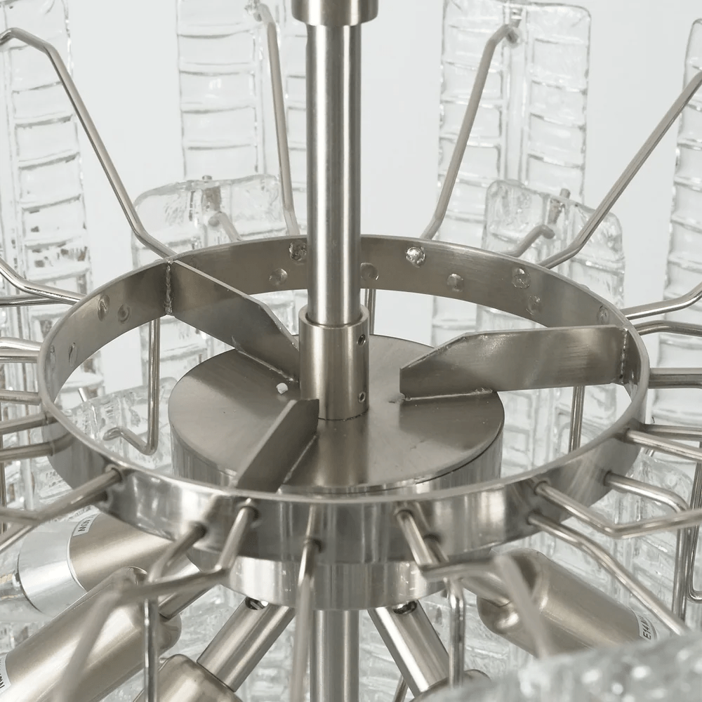 Brushed Nickel Chandelier — Chandelier | Maison Monashee — view 7
