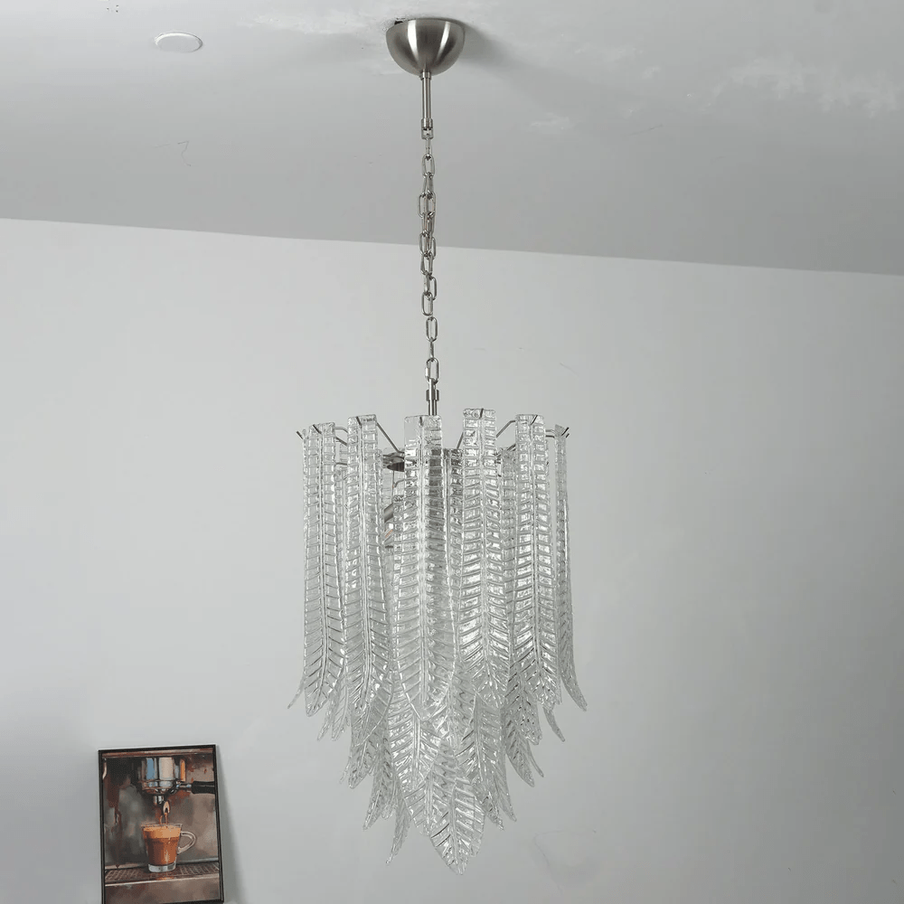 Brushed Nickel Chandelier — Chandelier | Maison Monashee — view 12