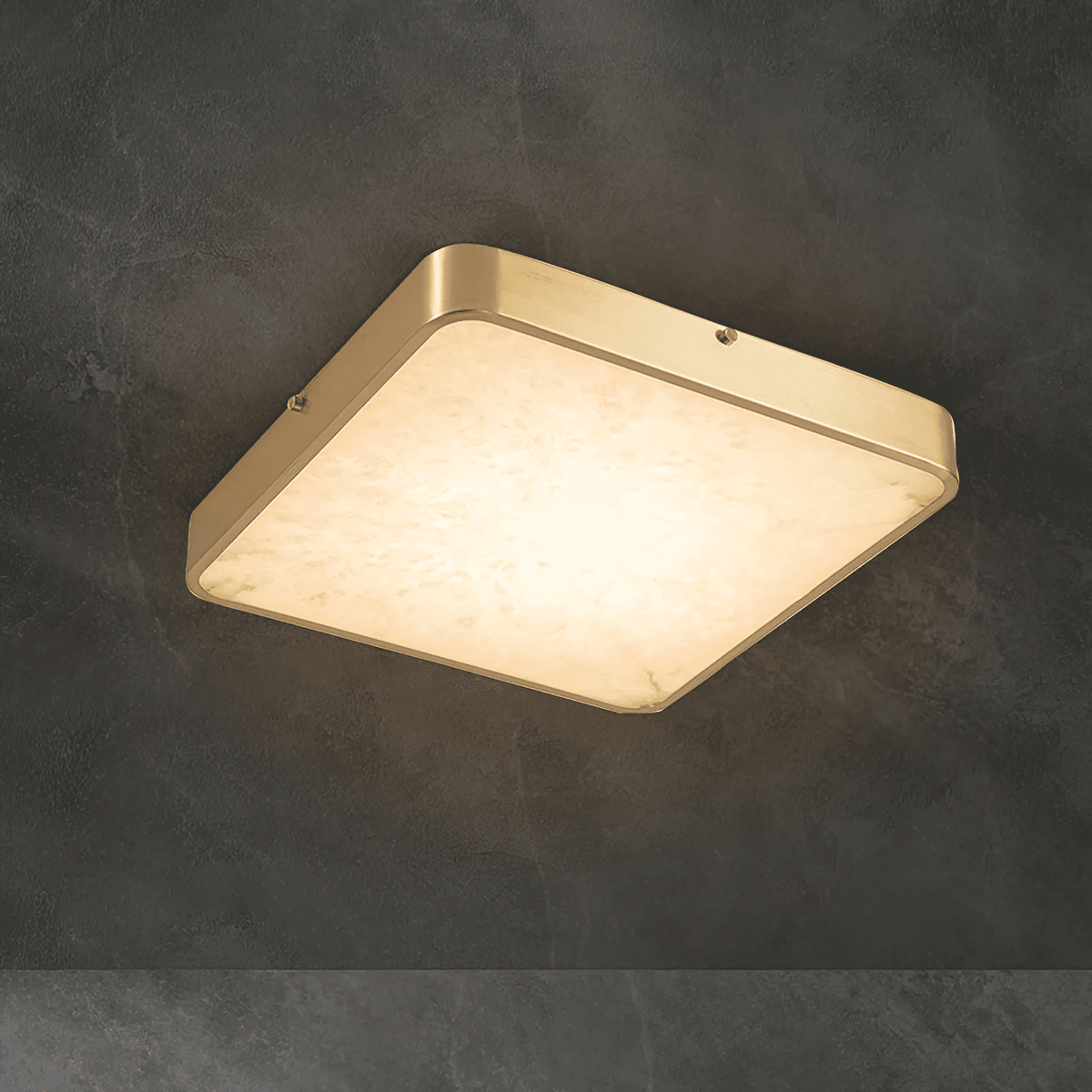 White and Gold Flush Mount — Ceiling Light | Maison Monashee — view 10