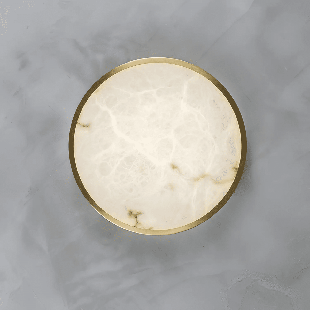 White and Gold Flush Mount — Ceiling Light | Maison Monashee — view 14