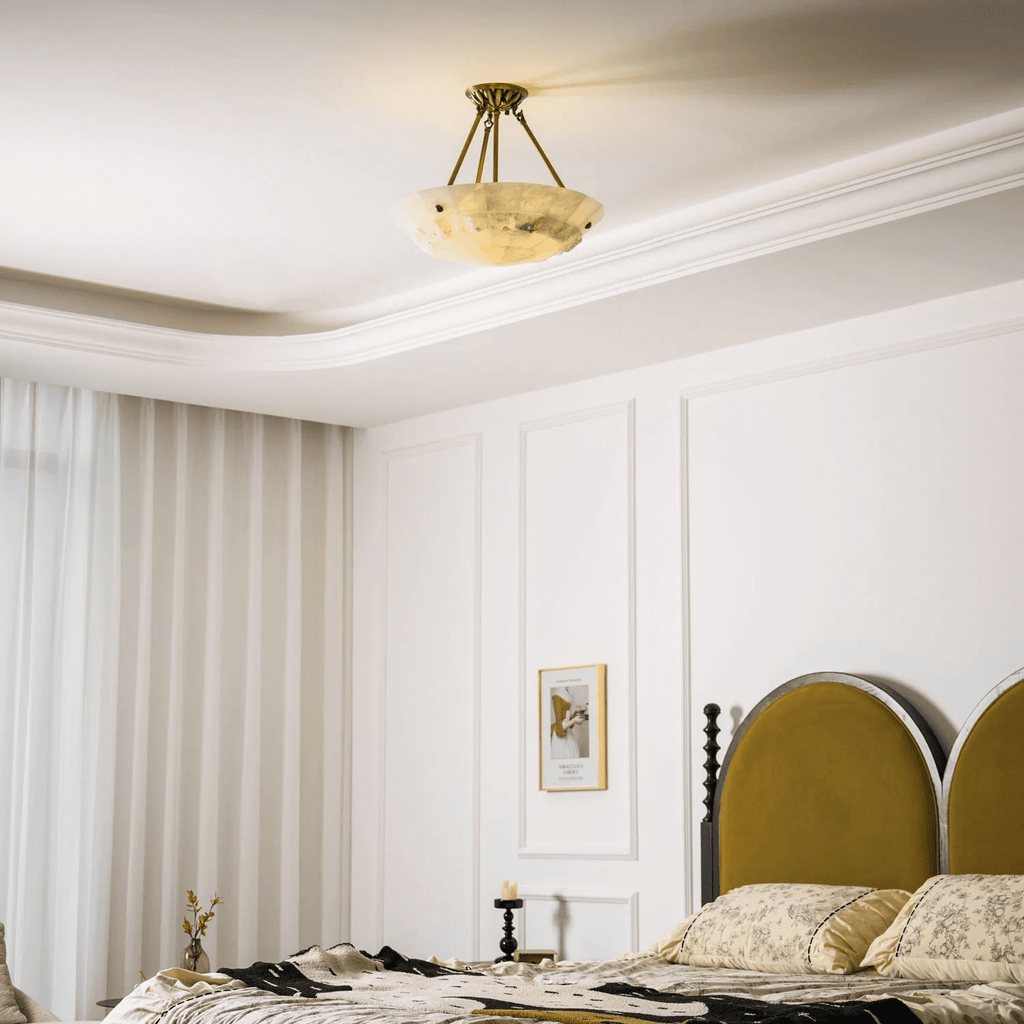 Antique Brass Ceiling Light Flush — Ceiling Light | Maison Monashee — view 4