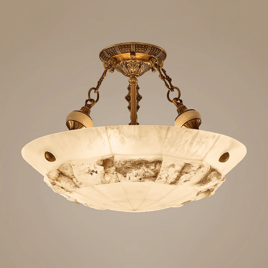 Antique Brass Ceiling Light Flush — Ceiling Light | Maison Monashee — view 6