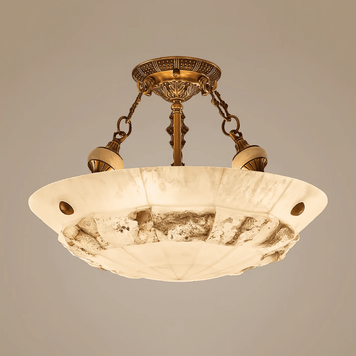 Antique Brass Ceiling Light Flush — Ceiling Light | Maison Monashee — view 6