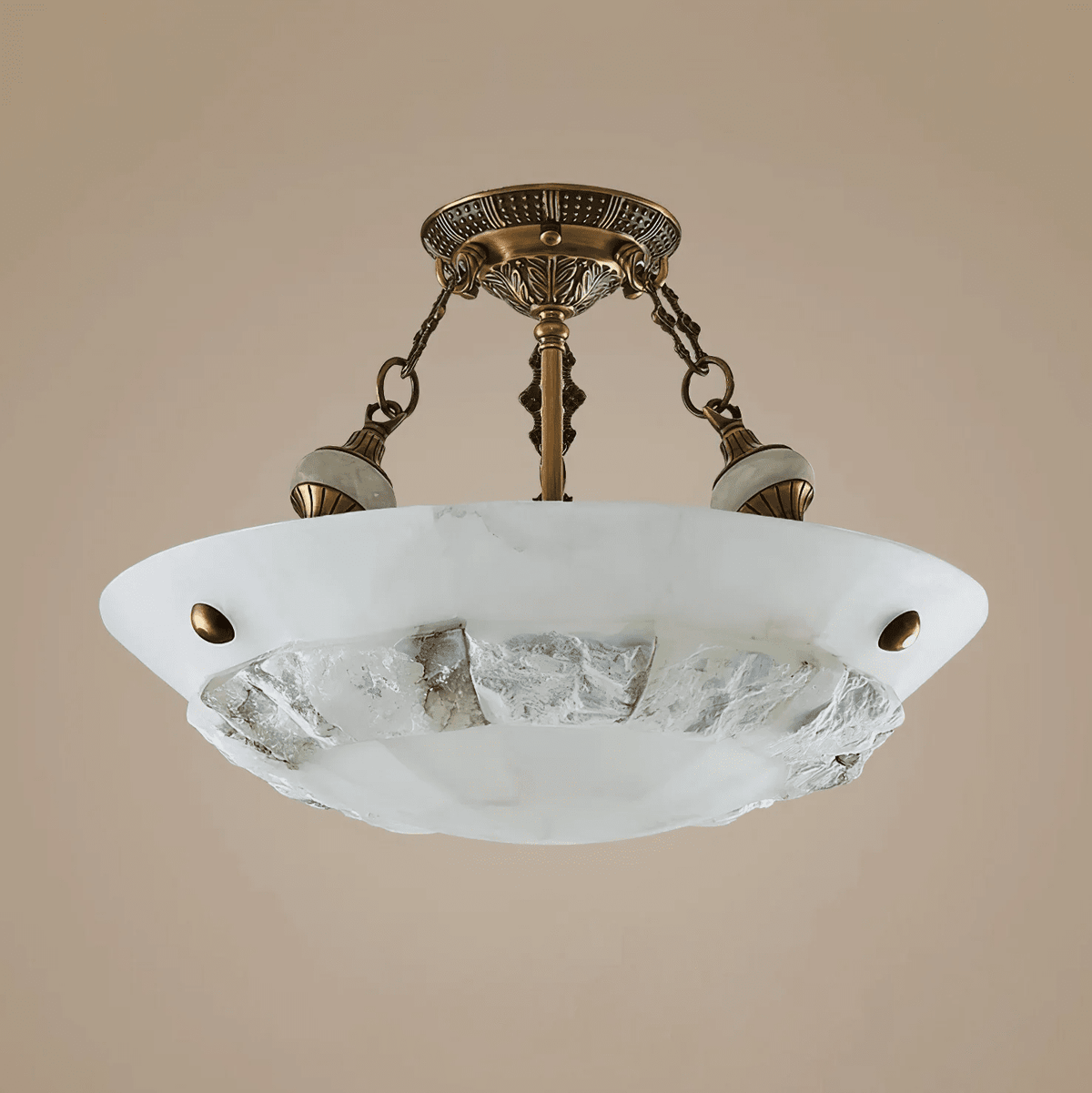 Antique Brass Ceiling Light Flush — Ceiling Light | Maison Monashee — view 7