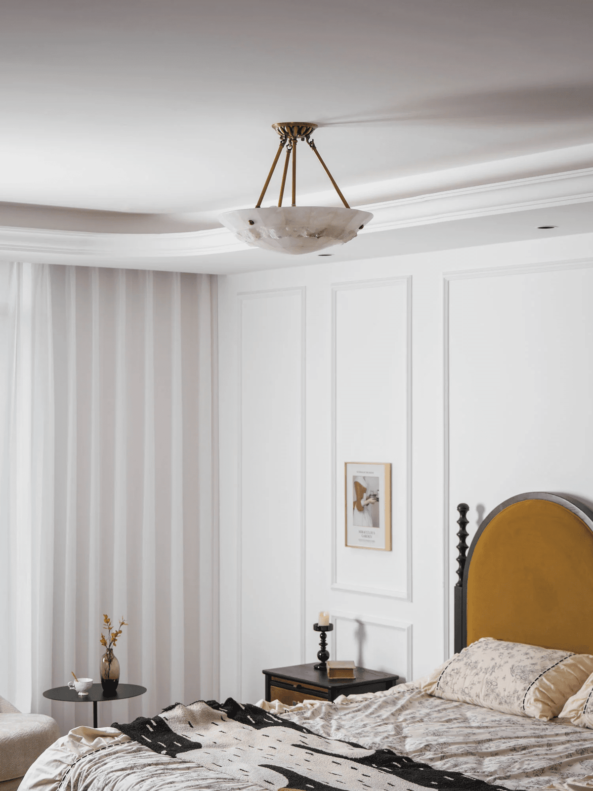 Antique Brass Ceiling Light Flush — Ceiling Light | Maison Monashee — view 9