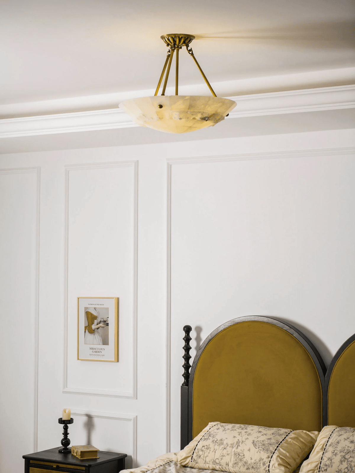 Antique Brass Ceiling Light Flush — Ceiling Light | Maison Monashee — view 11