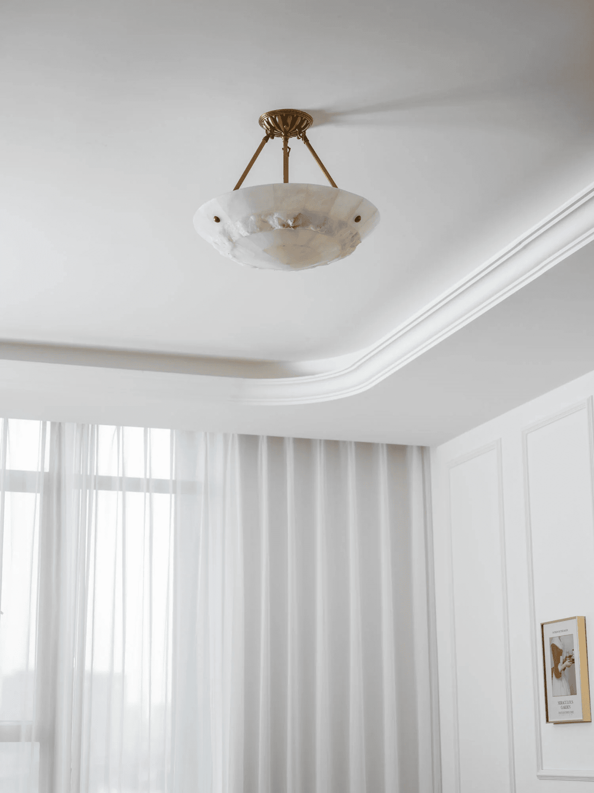 Antique Brass Ceiling Light Flush — Ceiling Light | Maison Monashee — view 13