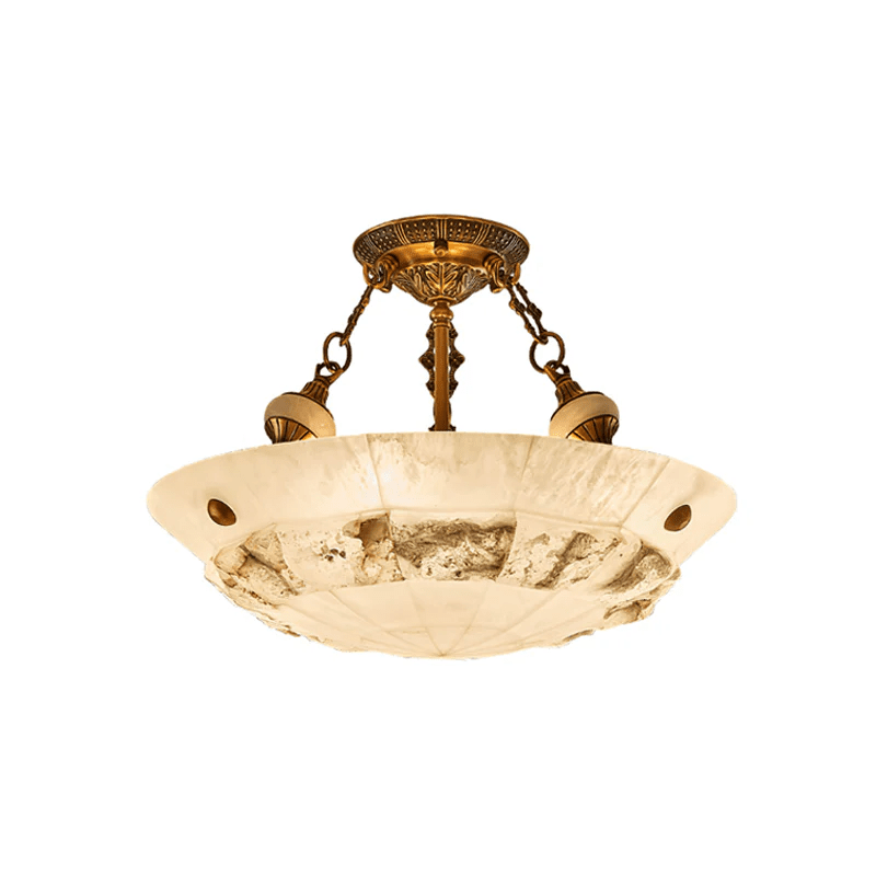 Antique Brass Ceiling Light Flush — Ceiling Light | Maison Monashee — view 15