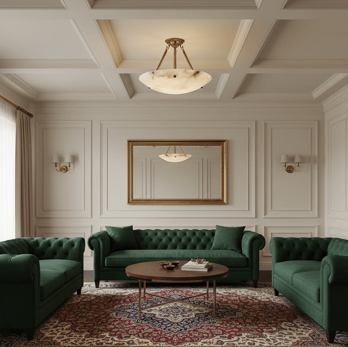 Alabaster Bowl Ceiling Light — Ceiling Light | Maison Monashee — view 8