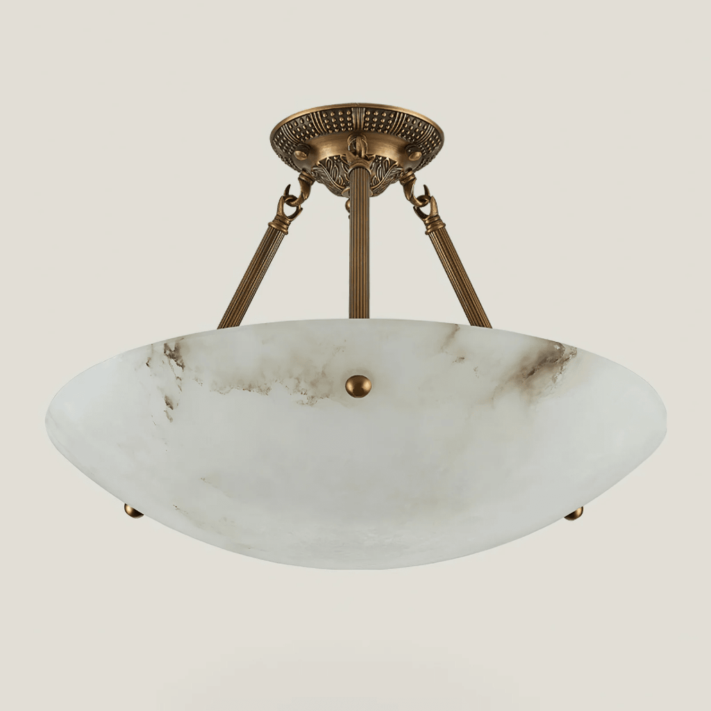 Alabaster Bowl Ceiling Light — Ceiling Light | Maison Monashee — view 11