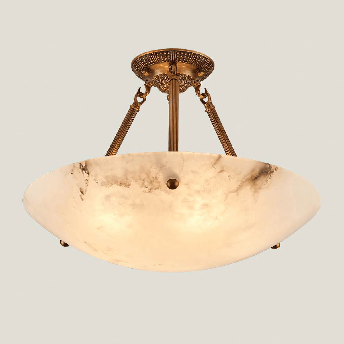 Alabaster Bowl Ceiling Light — Ceiling Light | Maison Monashee — view 12