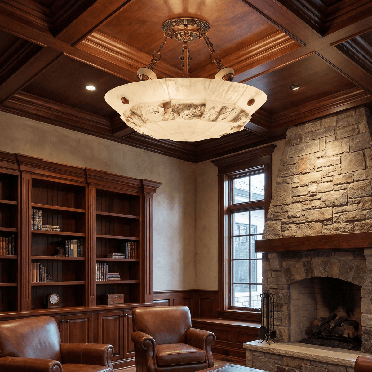 Antique Brass Ceiling Light Flush — Ceiling Light | Maison Monashee — view 17