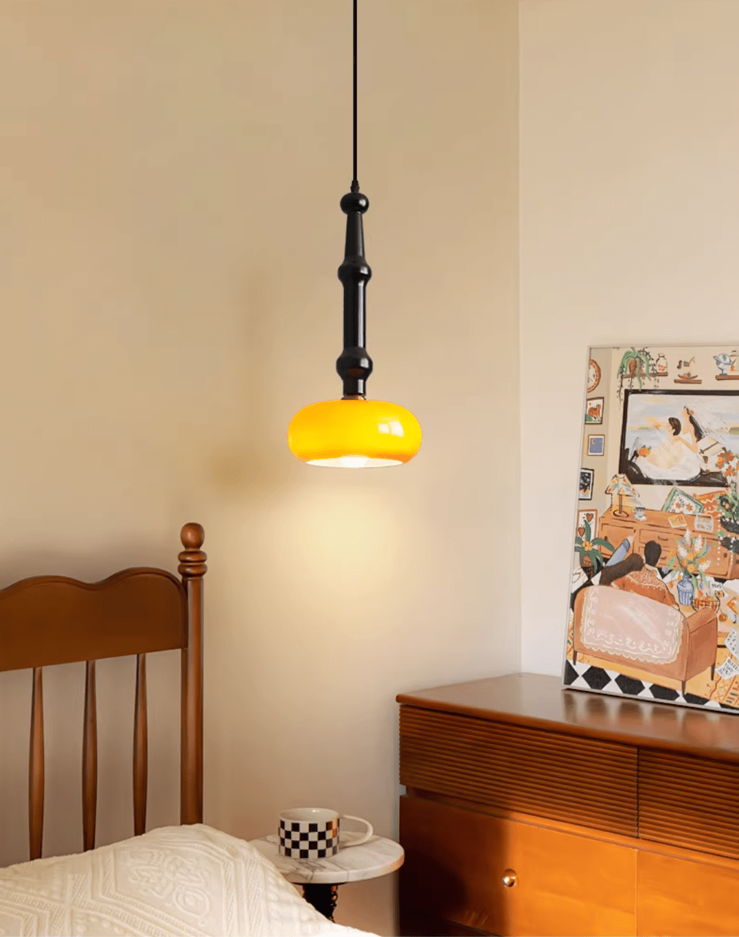Dark Wood Pendant Light — Pendant Light | Maison Monashee — view 2