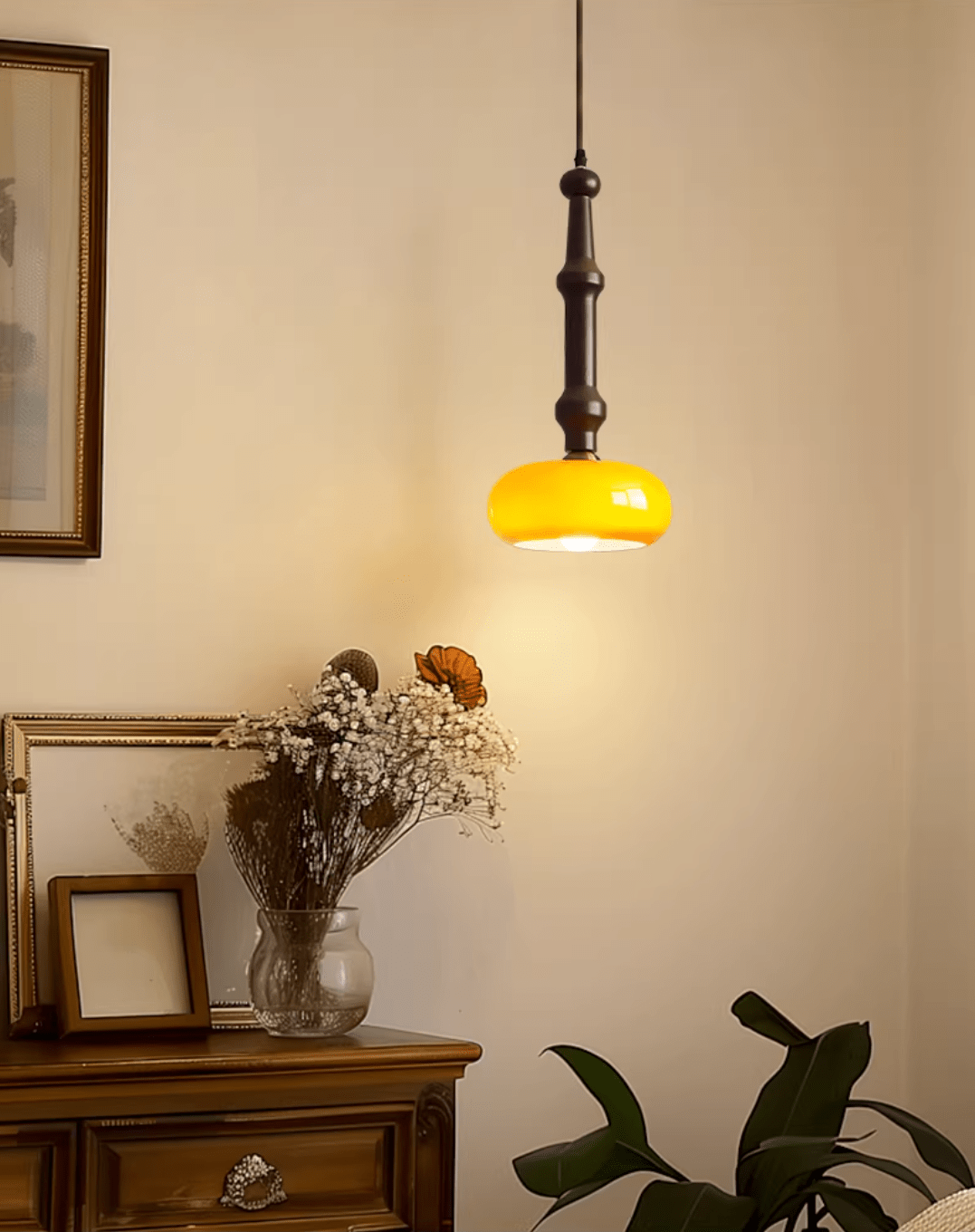 Dark Wood Pendant Light — Pendant Light | Maison Monashee — view 3
