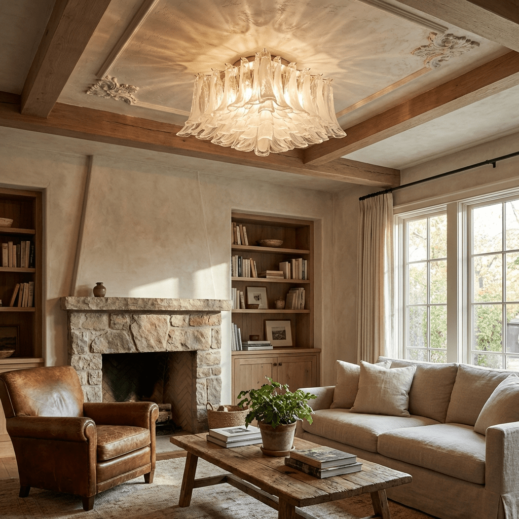 Blown Glass Flush Mount Light — Ceiling Light | Maison Monashee — view 2