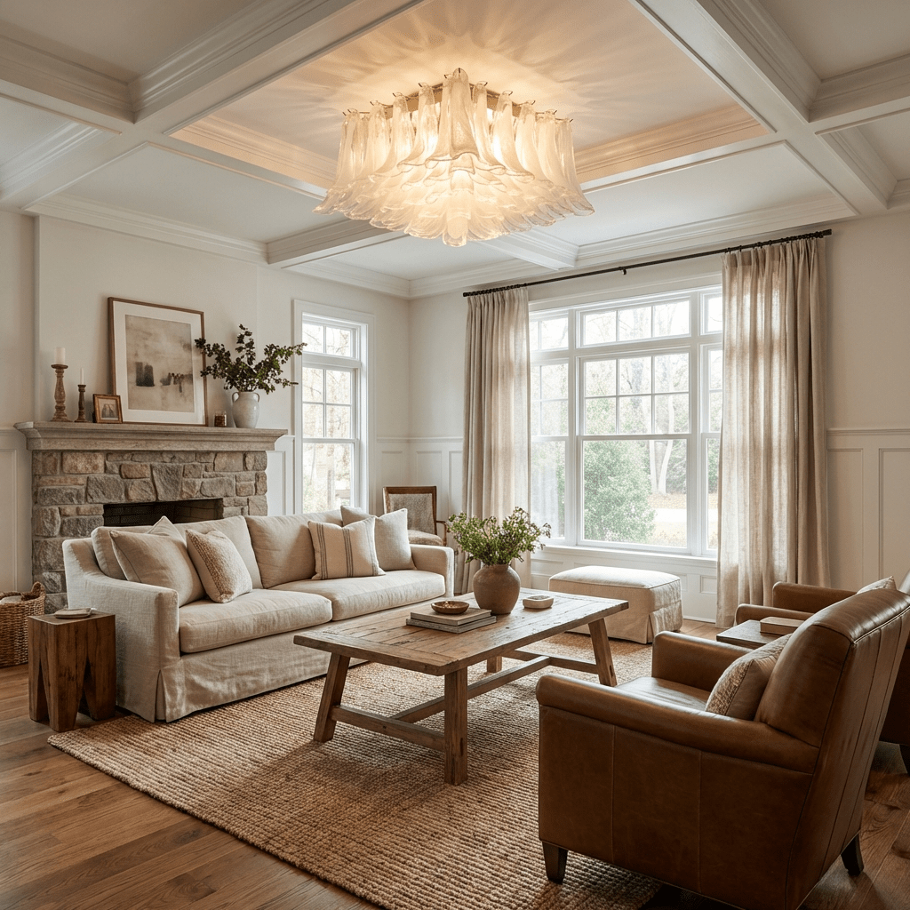Blown Glass Flush Mount Light — Ceiling Light | Maison Monashee — view 4