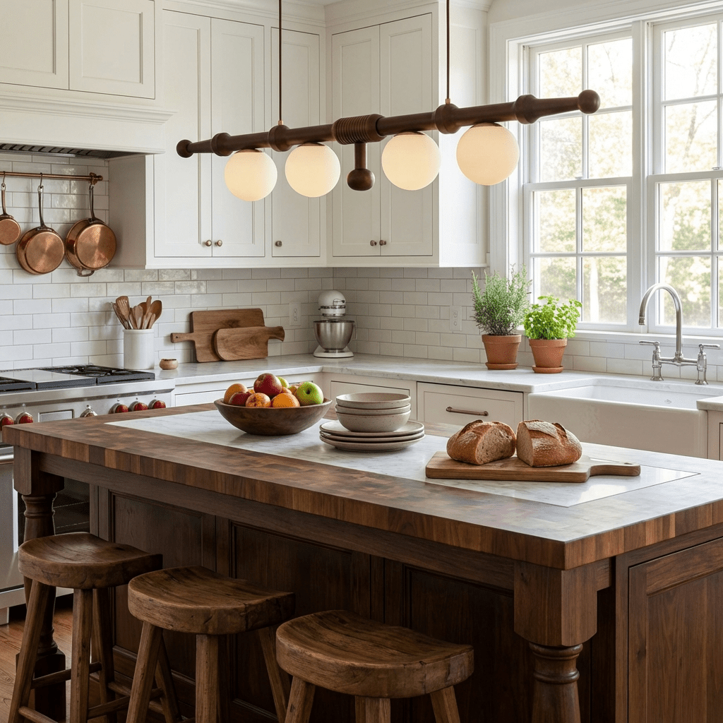 Wood Linear Chandelier — Chandelier | Maison Monashee — view 12