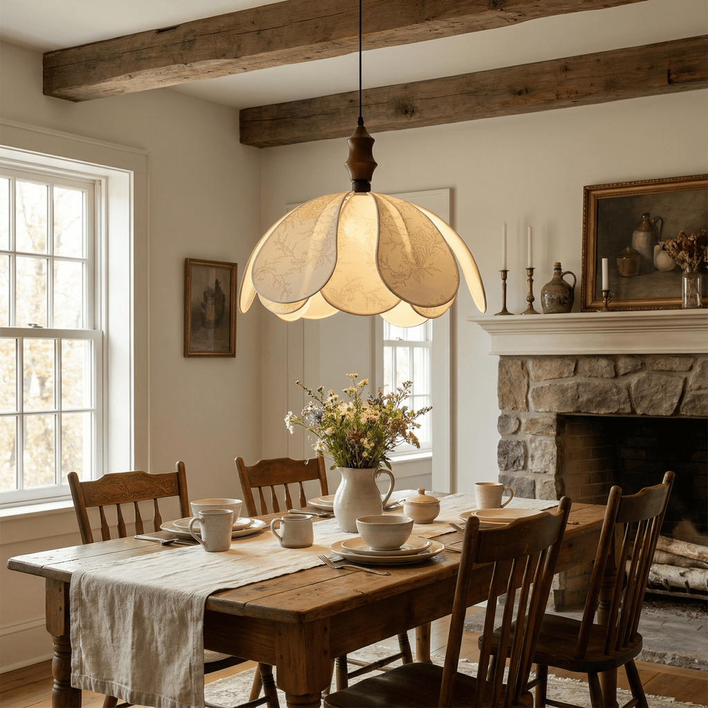 Fabric Hanging Light Fixture — Pendant Light | Maison Monashee — view 4