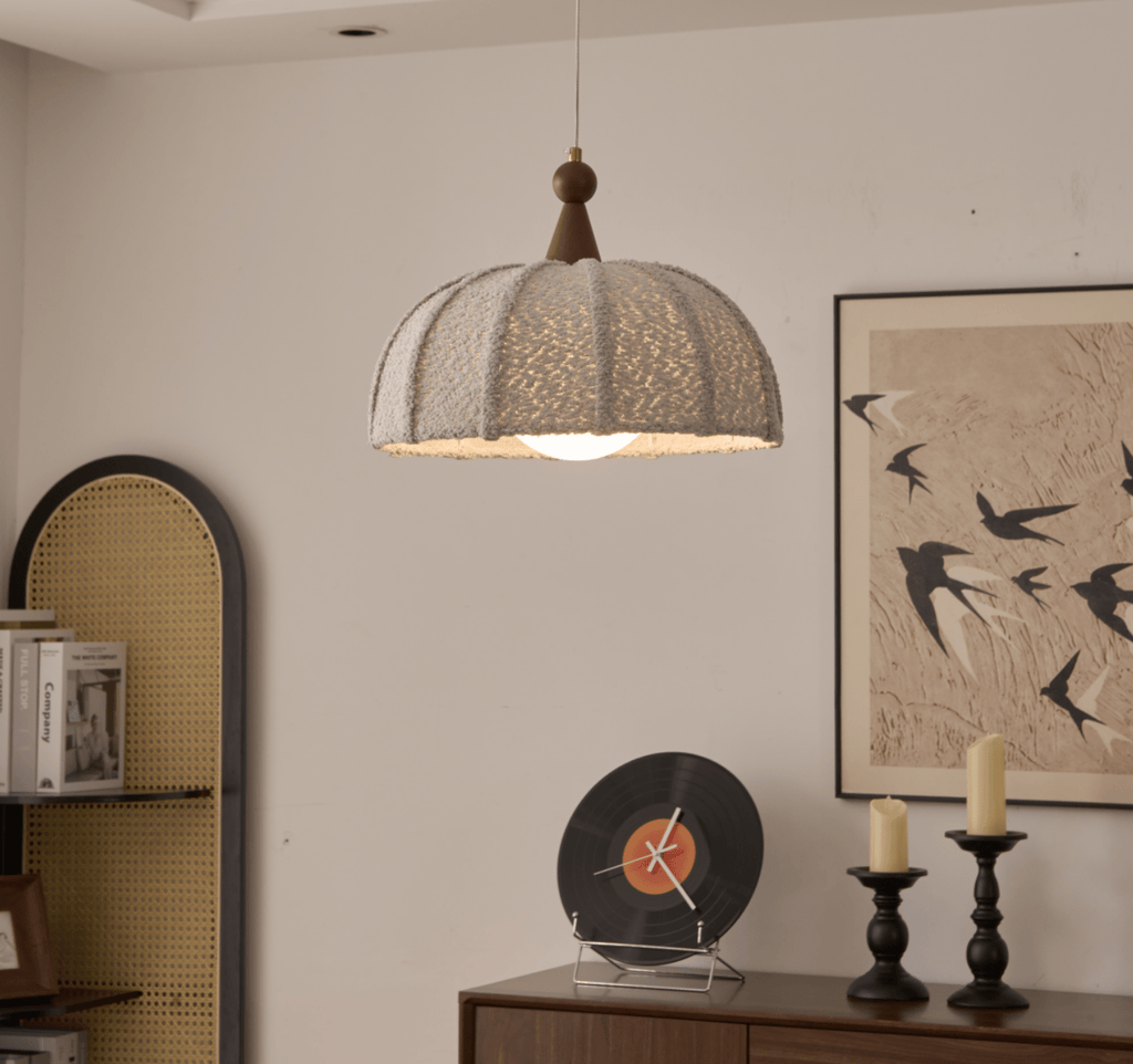 Grey Wood Pendant Light — Pendant Light | Maison Monashee — view 12