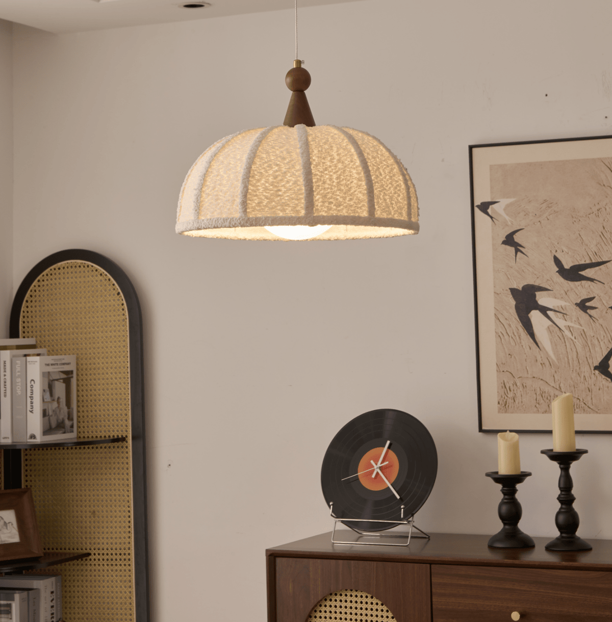 Grey Wood Pendant Light — Pendant Light | Maison Monashee — view 14