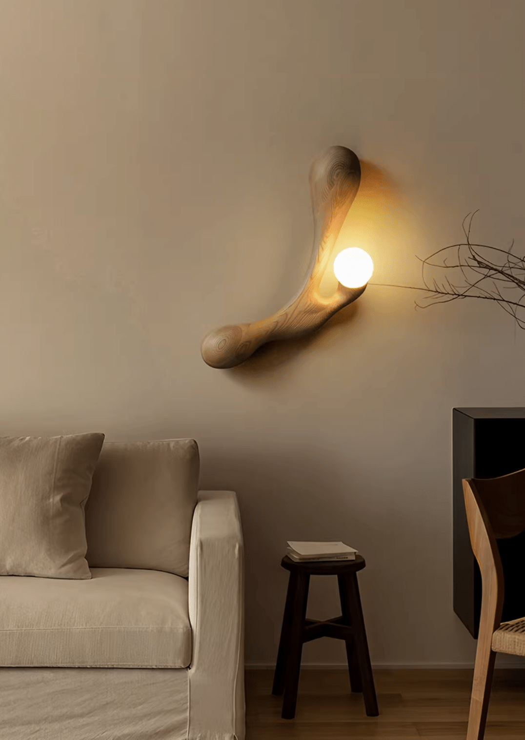 Carved Wood Wall Sconce — Wall Sconce | Maison Monashee — view 8