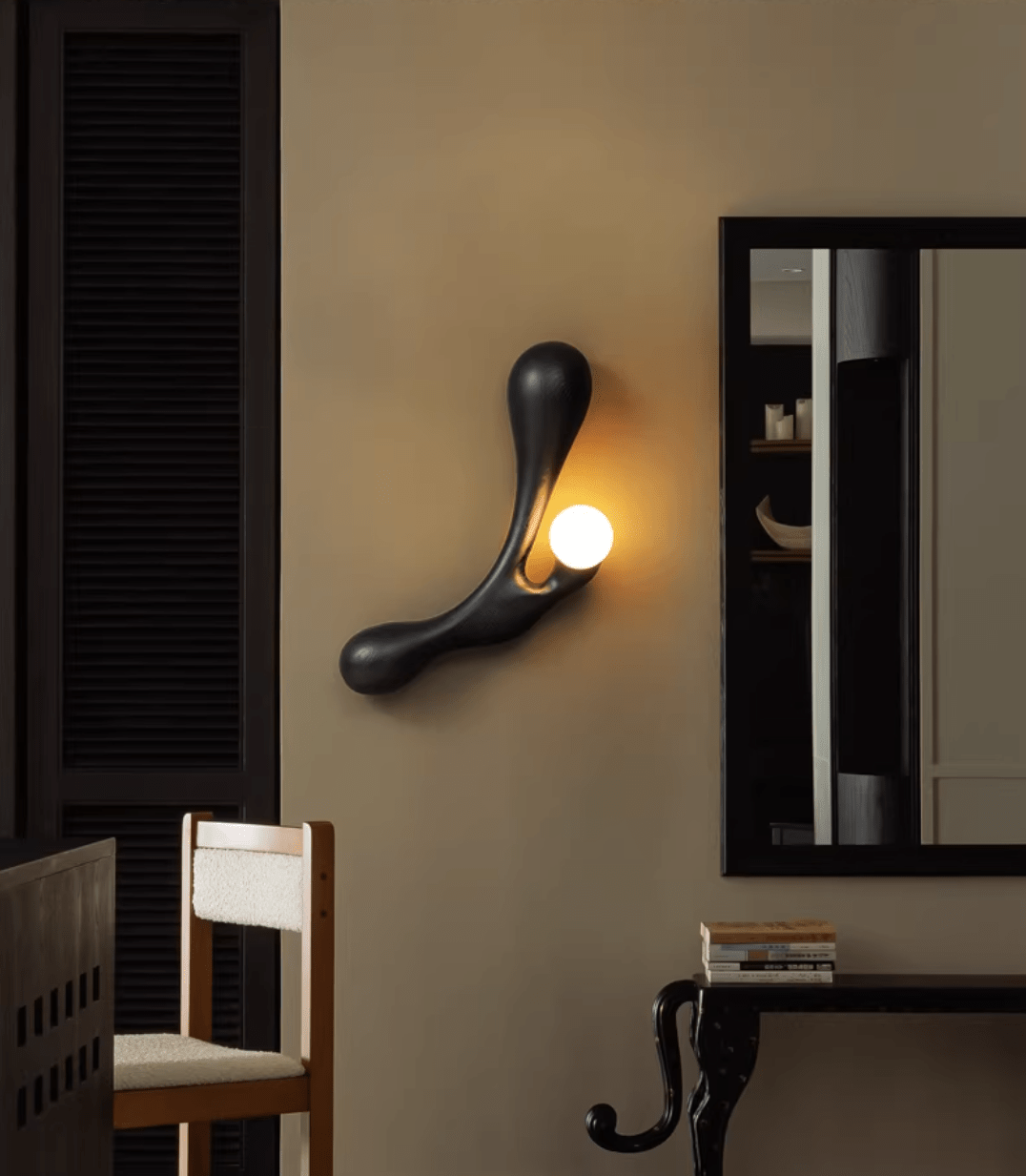 Carved Wood Wall Sconce — Wall Sconce | Maison Monashee — view 9