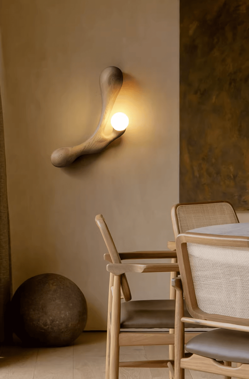 Carved Wood Wall Sconce — Wall Sconce | Maison Monashee — view 10