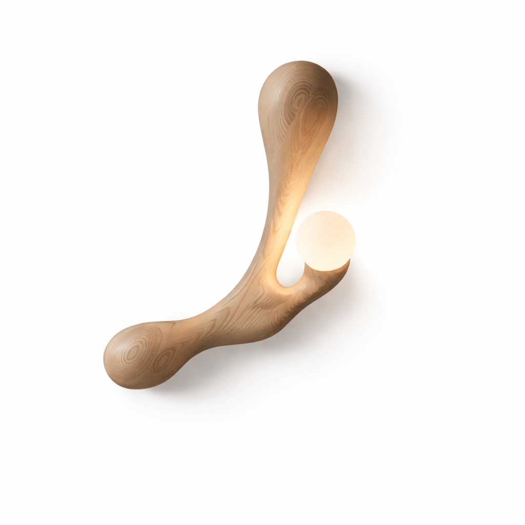 Carved Wood Wall Sconce — Wall Sconce | Maison Monashee — view 12