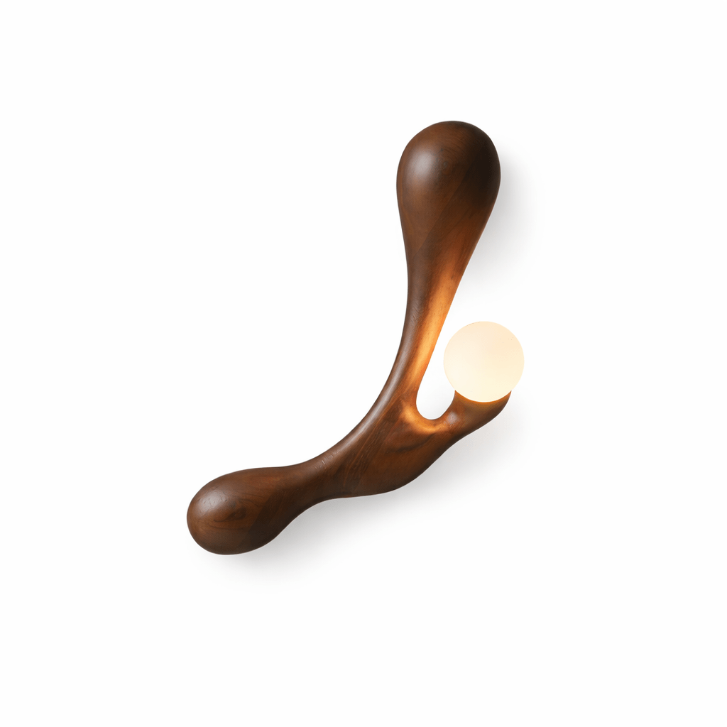 Carved Wood Wall Sconce — Wall Sconce | Maison Monashee — view 13