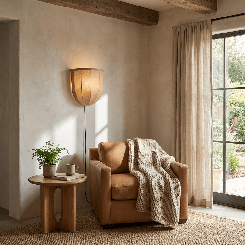 Linen Wall Sconce Plug-In — Wall Sconce | Maison Monashee — view 8