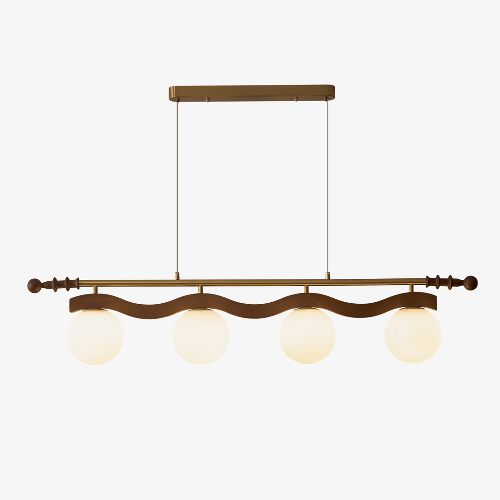 Linear Glass Globe Chandelier — Chandelier | Maison Monashee