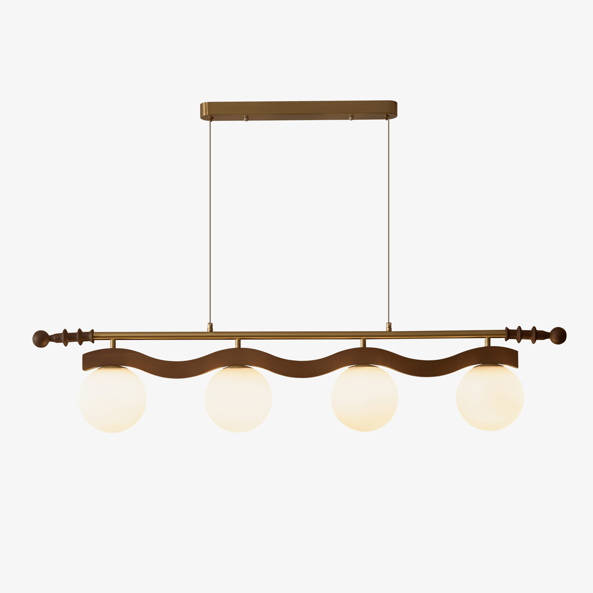 Linear Glass Globe Chandelier — Chandelier | Maison Monashee