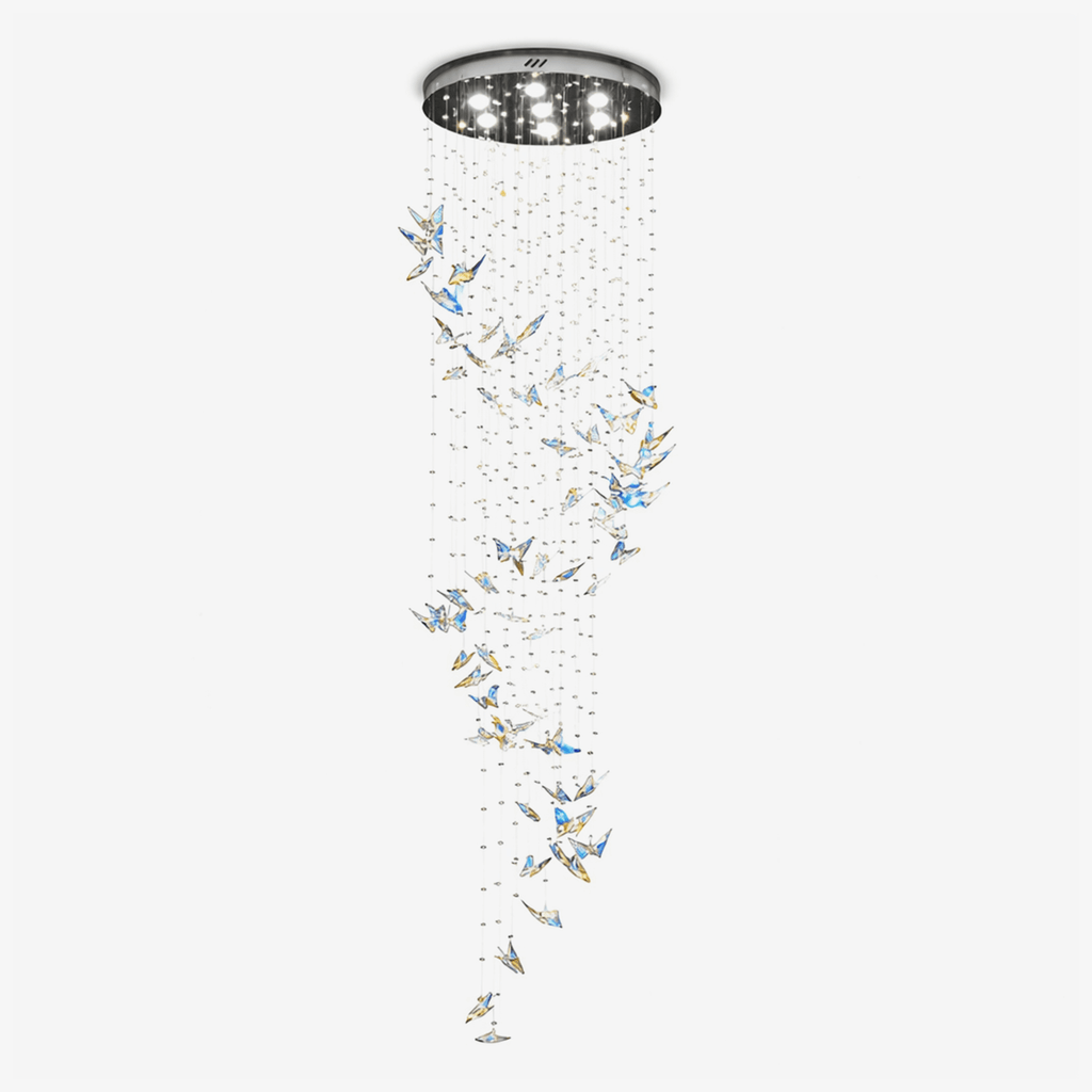 Modern Chrome and Crystal Chandelier — Chandelier | Maison Monashee