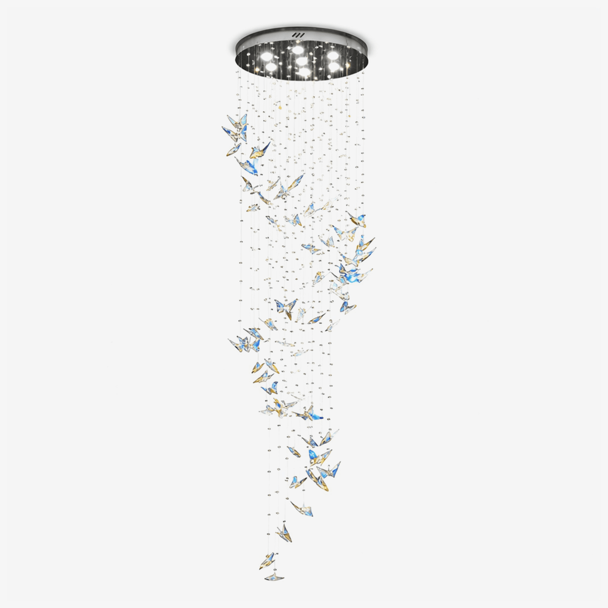 Modern Chrome and Crystal Chandelier — Chandelier | Maison Monashee
