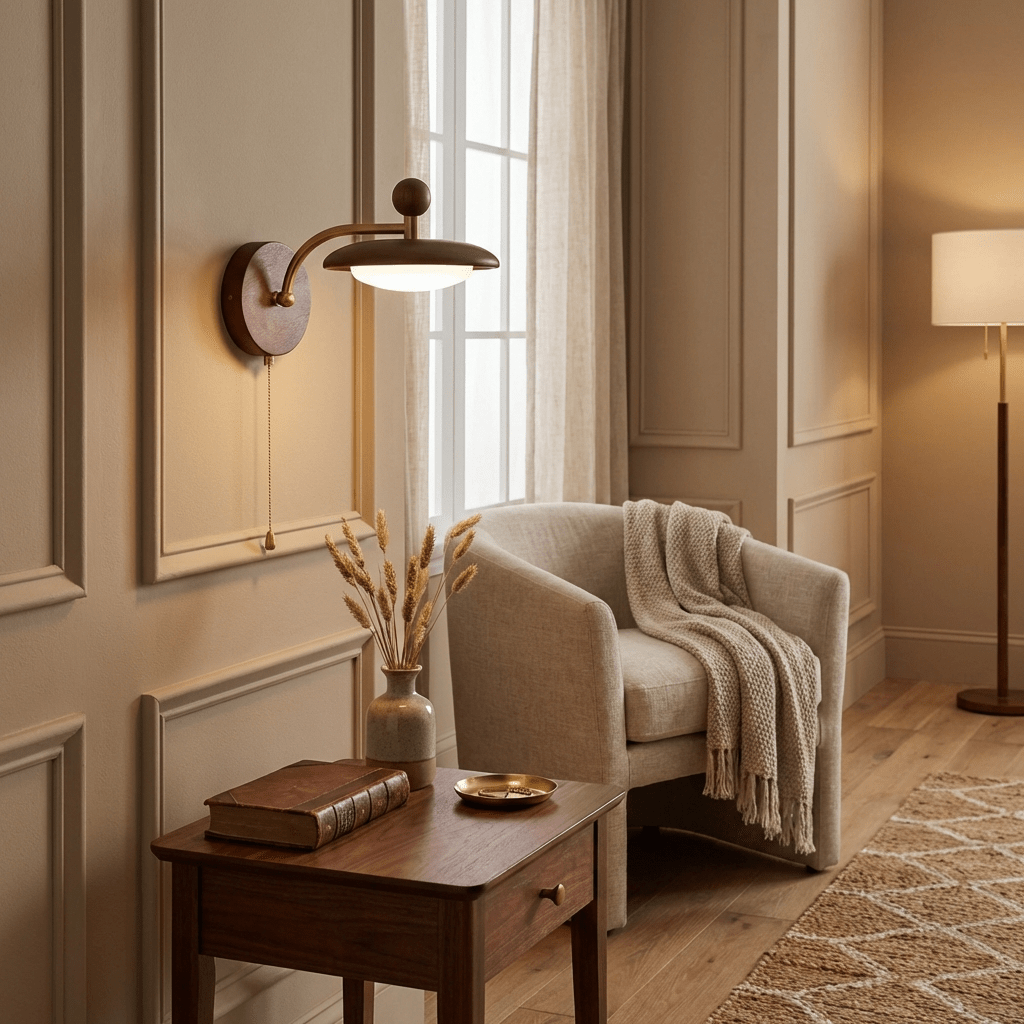 Gold Wall Light with Switch — Wall Sconce | Maison Monashee — view 2